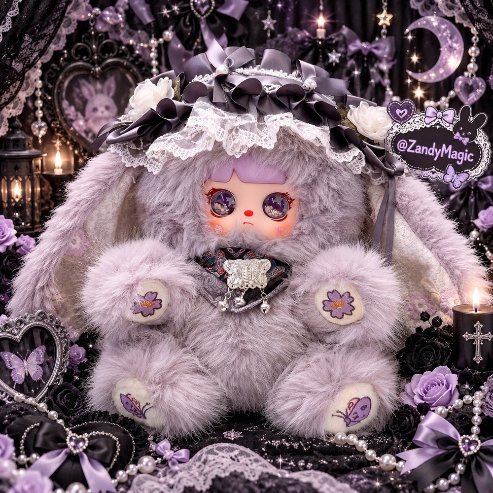 Mocici 800% Flower Adventure "Glitter Eyes" Purple Bunny Plush Blind Box